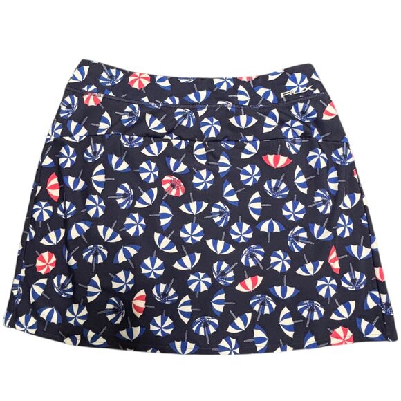 Ralph Lauren RLX Beach Umbrella Print Golf Skort M Tennis Hiking Skirt Flounce - Picture 6 of 12